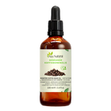 Huile de café torréfié 100 ml Aza Natural, verre foncé avec pipette, étiquette avec des grains de café torréfiés
