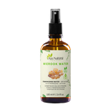 Flesje frankincense water van Aza Natural, 100 ml, bruin glas met sprayknop en een etiket met getekende harskorrels