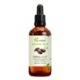 Bacaba olie 100 ml van Aza Natural, donker glas met pipet, etiket met donkere bacabavruchten