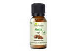 Huile d’anis 30 ml Aza Natural, petit flacon en verre brun à bouchon noir, étiquette avec un dessin d’étoiles de badiane