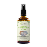 Sprayfles Dode Zee water geconcentreerd van Aza Natural, 100 ml, bruin glas met verstuiver en etiket met zoutkristallen