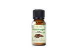 Flesje kruidnagel olie van Aza Natural, 10 ml, bruin glas met zwarte dop en een etiket met gedroogde kruidnagels