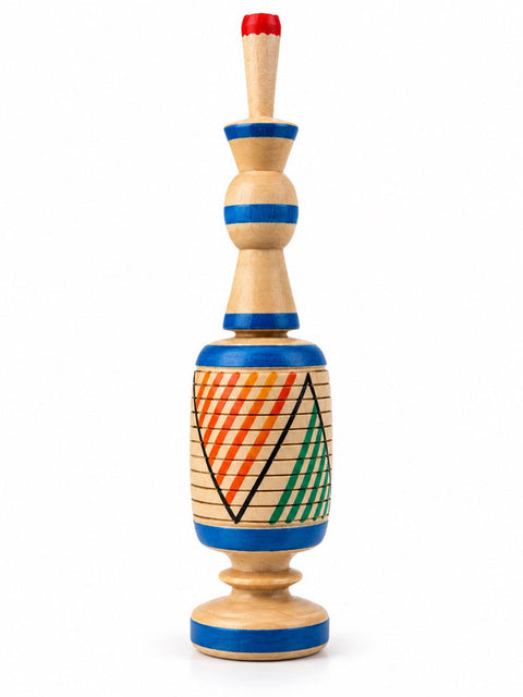 Handgeschilderde houten kohlhouder Majorelle