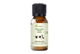 Huile de manuka 30 ml Aza Natural, flacon en verre brun à bouchon noir, étiquette vert clair avec des fleurs blanches