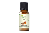 Huile de myrrhe 30 ml Aza Natural, petit flacon en verre brun à bouchon noir, étiquette avec un dessin de morceaux de résine