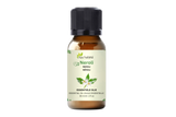 Huile de néroli 30 ml Aza Natural, flacon en verre brun à bouchon noir, étiquette vert clair avec fleur d’oranger blanche