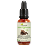 Flacon d’huile de pignons de pin de Sibérie Aza Natural, 30 ml, verre foncé, pipette, étiquette avec pomme de pin et pignons