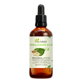 Perillazaad olie 100 ml van Aza Natural, fles van donker glas met pipet en een etiket met perillabladeren