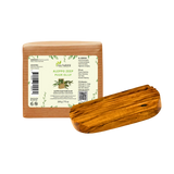 Aleppo Zeep 200gr - 20% Laurierolie voor Huid en Haar met Zeephouder van Olijfhout Grip - afbeelding 2 van 2
