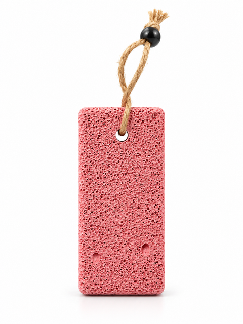 Rose voetscrubber en scrubsteen met koord