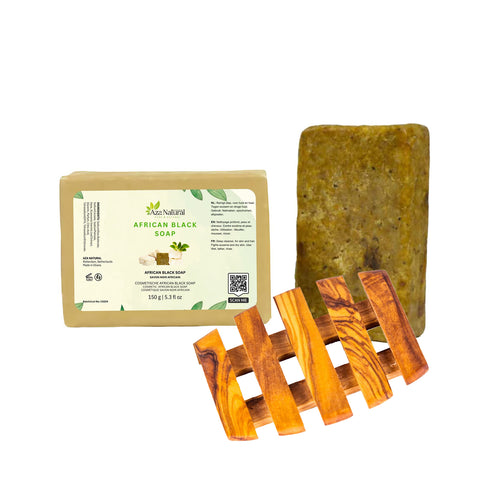 Tamale African Black Soap met Zeephouder