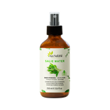 Flesje salie water van Aza Natural, 250 ml, bruin glas met sprayknop en een etiket met een bosje salieblaadjes