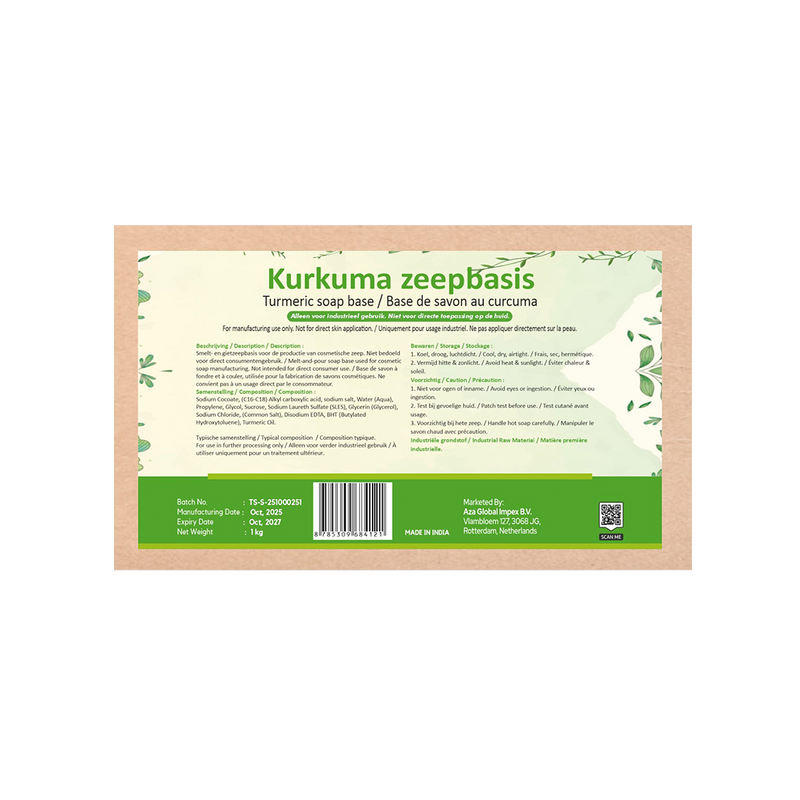Zeepbasis Kurkuma - 1 KG - afbeelding 2 van 2