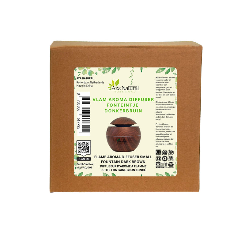 Vlam Aroma Diffuser Fonteintje Donkerbruin - afbeelding 3 van 4
